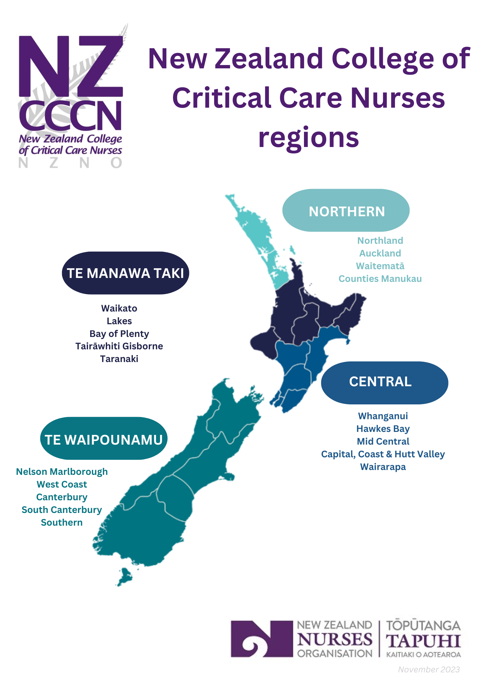 NZCCCN areas for national committee membership